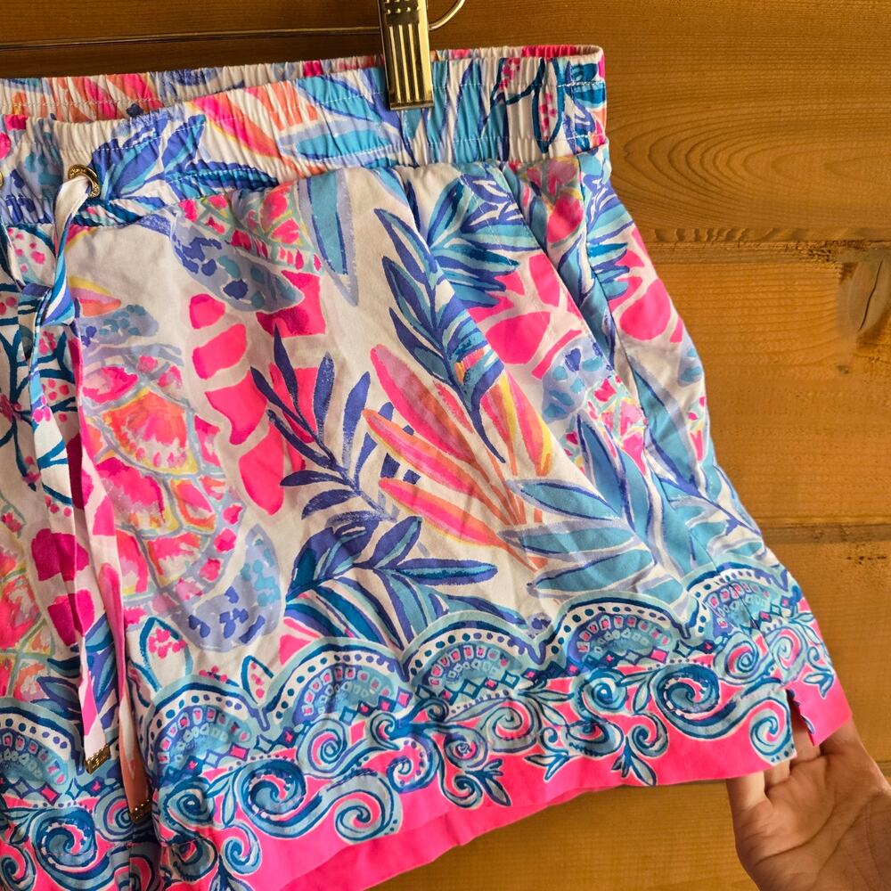 Lilly Pulitzer Shorts Rainforest Retreat Katia M Beachy Ocean Summer Flowy Boho - Picture 3 of 6
